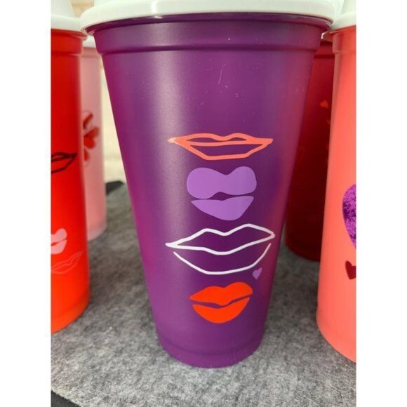NIB Collectable Starbucks 2020 Valentines Re-useable Hot Cups (Set of 6) - Picture 3 of 14